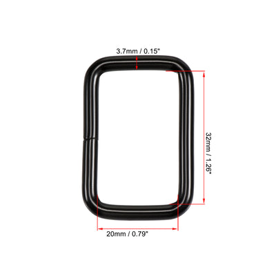 Harfington Metal Rectangle Ring Buckles for Bag Belt DIY