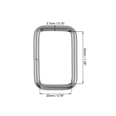 Harfington Metal Rectangle Ring Buckles for Bag Belt DIY