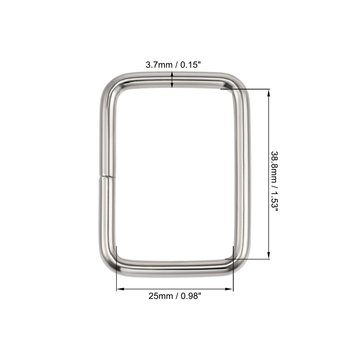 Harfington Metal Rectangle Ring Buckles for Bag Belt DIY