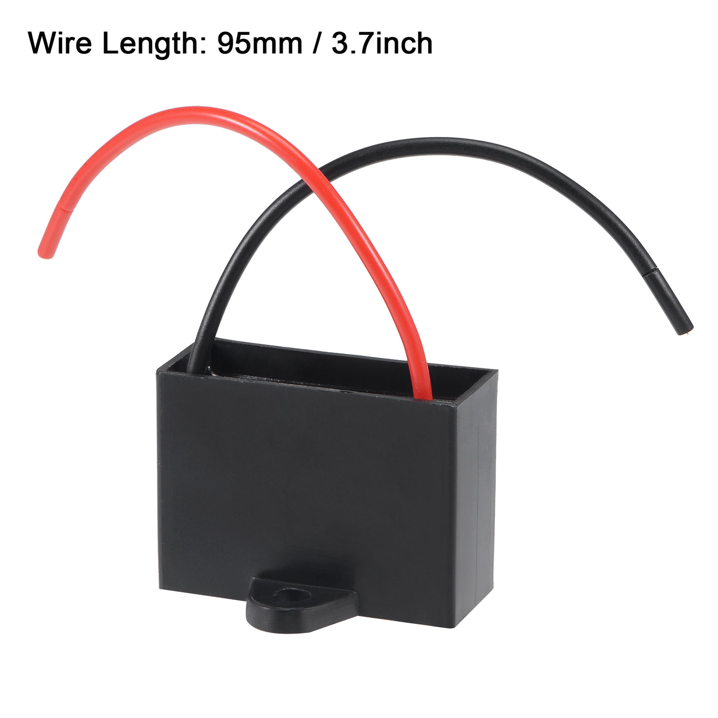 uxcell Uxcell Ceiling Fan Capacitor CBB61 3.5uF 450V AC 2 Wires Metallized Polypropylene Film Capacitor 43x31x18mm for Electric Fan Pump Motor Generator 2Pcs