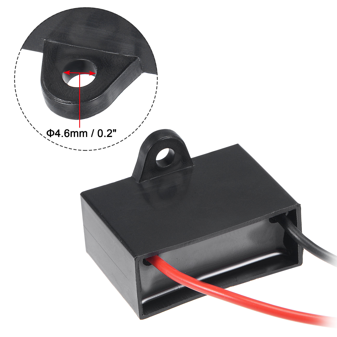 uxcell Uxcell Ceiling Fan Capacitor CBB61 3.5uF 450V AC 2 Wires Metallized Polypropylene Film Capacitor 43x31x18mm for Electric Fan Pump Motor Generator 2Pcs