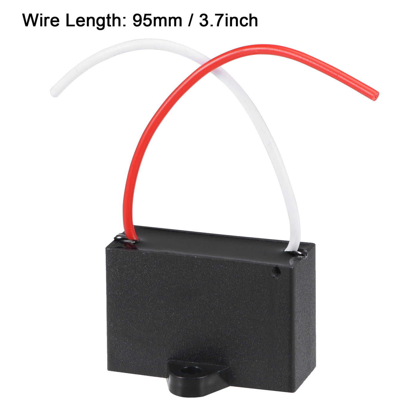 uxcell Uxcell Ceiling Fan Capacitor CBB61 6uF 450V AC 2 Wires Metallized Polypropylene Film Capacitor 47x32x19mm for Electric Fan Pump Motor Generator