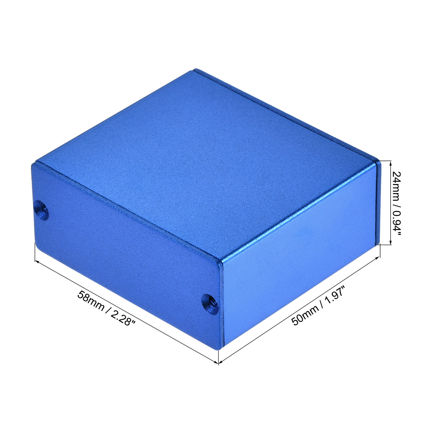 uxcell Uxcell 50mm x 58mm x 24mm Aluminum Electrical Project Case for Audio Amplifier Blue