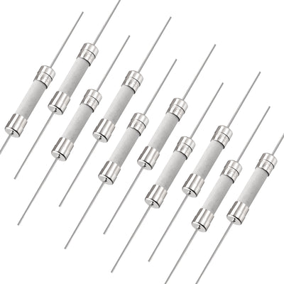Harfington Uxcell Fast Blow Fuse Lead Wire Ceramic Fuses 6mm x 32mm 250V F10A 10Pcs
