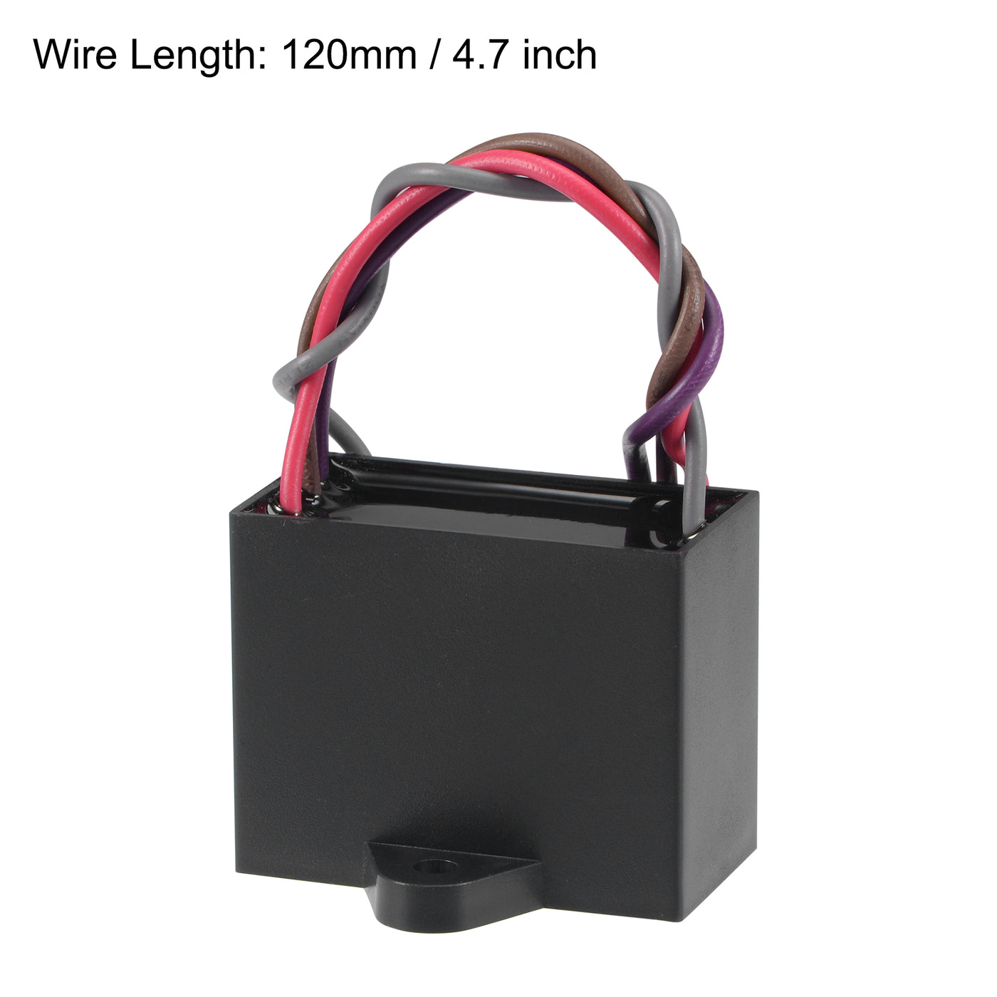 uxcell Uxcell Ceiling Fan Capacitor CBB61 4.5/5/5uF 250V AC 4 Wires Metallized Polypropylene Film Capacitor 48x38x26mm for Electric Fan Pump Motor Generator