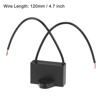 Harfington Uxcell Ceiling Fan Capacitor CBB61 1.5uF 250V AC 2 Wires Metallized Polypropylene Film Capacitor 37x24x13mm for Electric Fan Pump Motor Generator 5Pcs