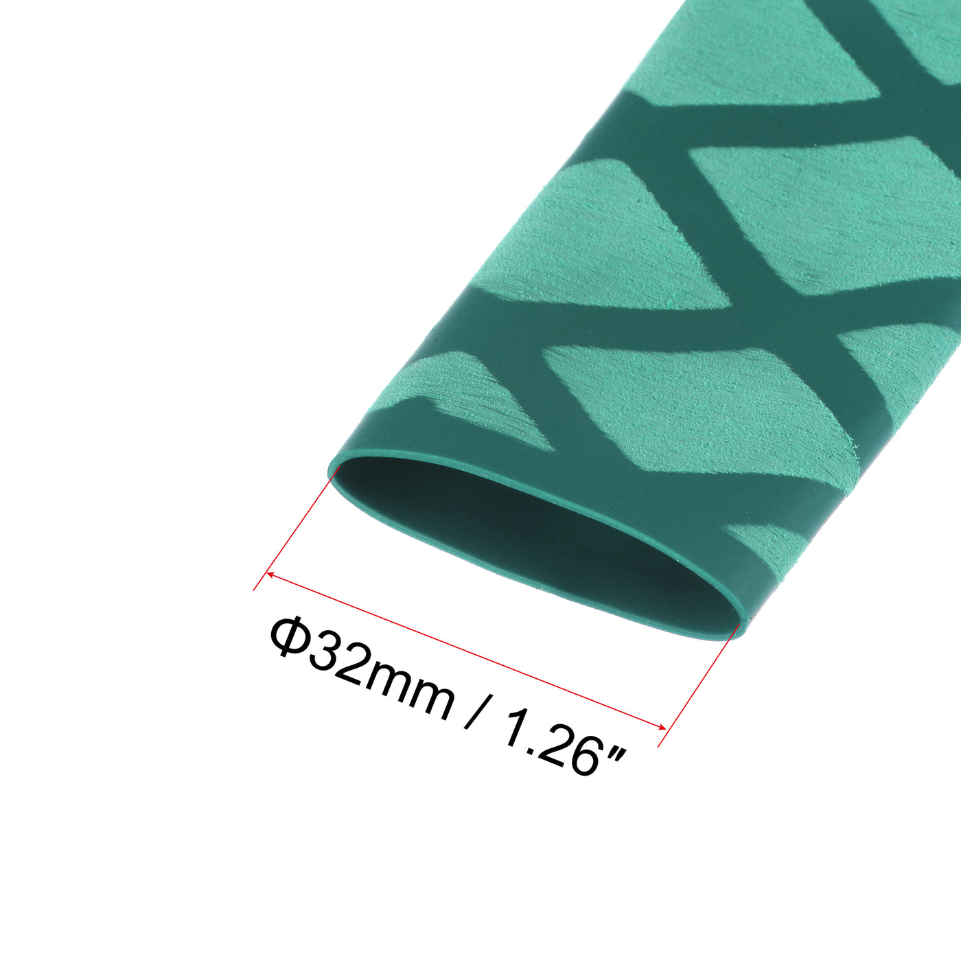 uxcell Uxcell Heat Shrink Wrap Tubing for Rod, 20mm Dia 32mm 3.3ft 2:1 Green