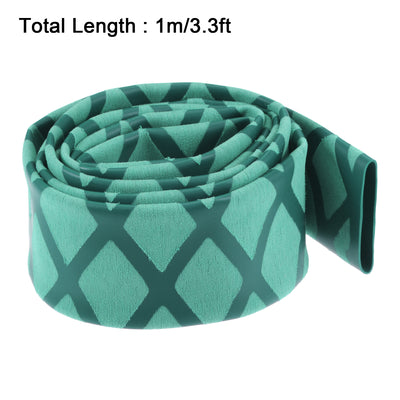 Harfington Uxcell Heat Shrink Wrap Tubing for Rod, 20mm Dia 32mm 3.3ft 2:1 Green