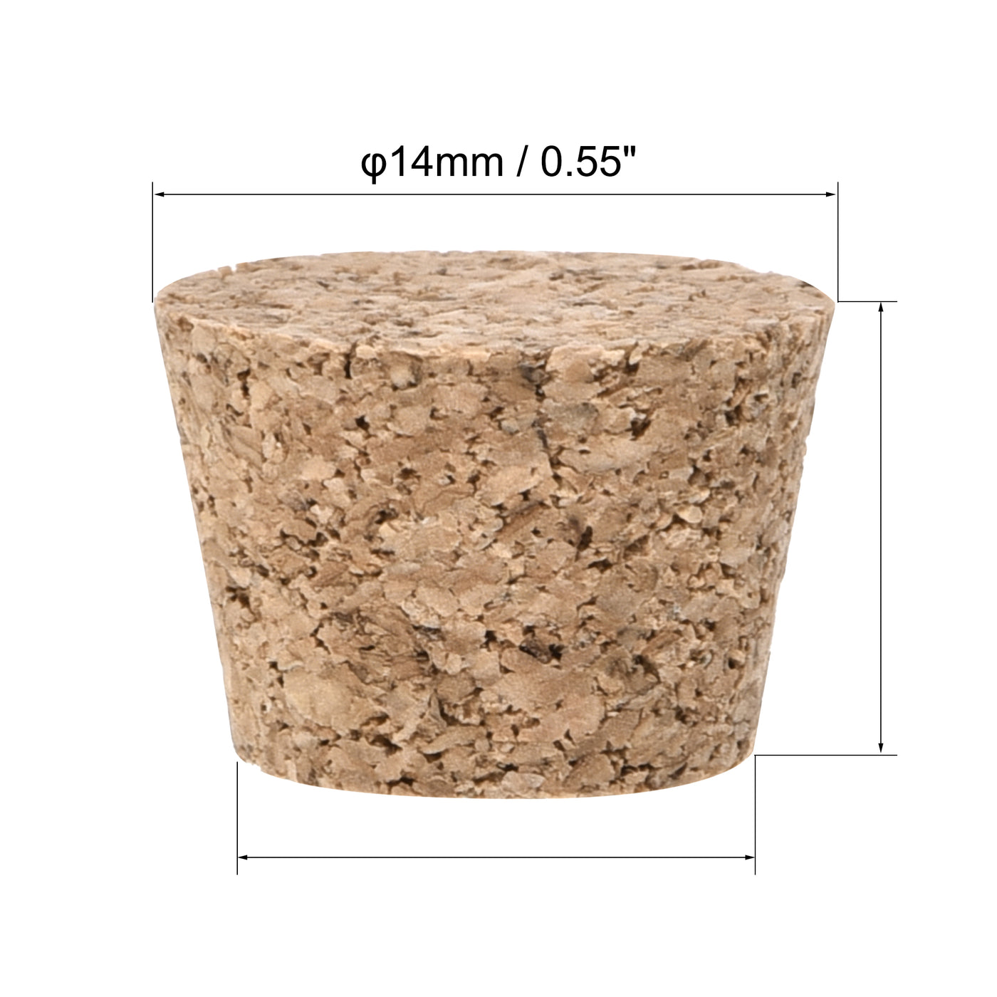 Harfington Tapered Cork Plugs Wooden Stoppers for Test Tubes Bottle