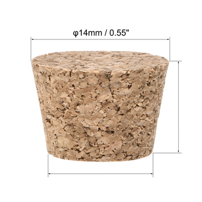 Harfington Tapered Cork Plugs Wooden Stoppers for Test Tubes Bottle