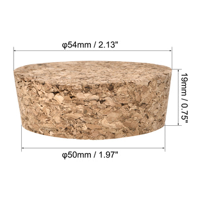 Harfington Uxcell Tapered Cork Plugs Wooden Stoppers 54x50x19mm for Test Tubes Bottles 25Pcs