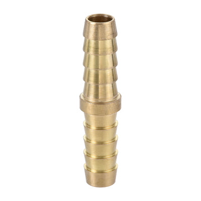 Harfington Uxcell Hose Barb Fitting, 3/8x3/8inch Brass Hollow Straight Quick Connector for Water Fuel Air Oil Gas