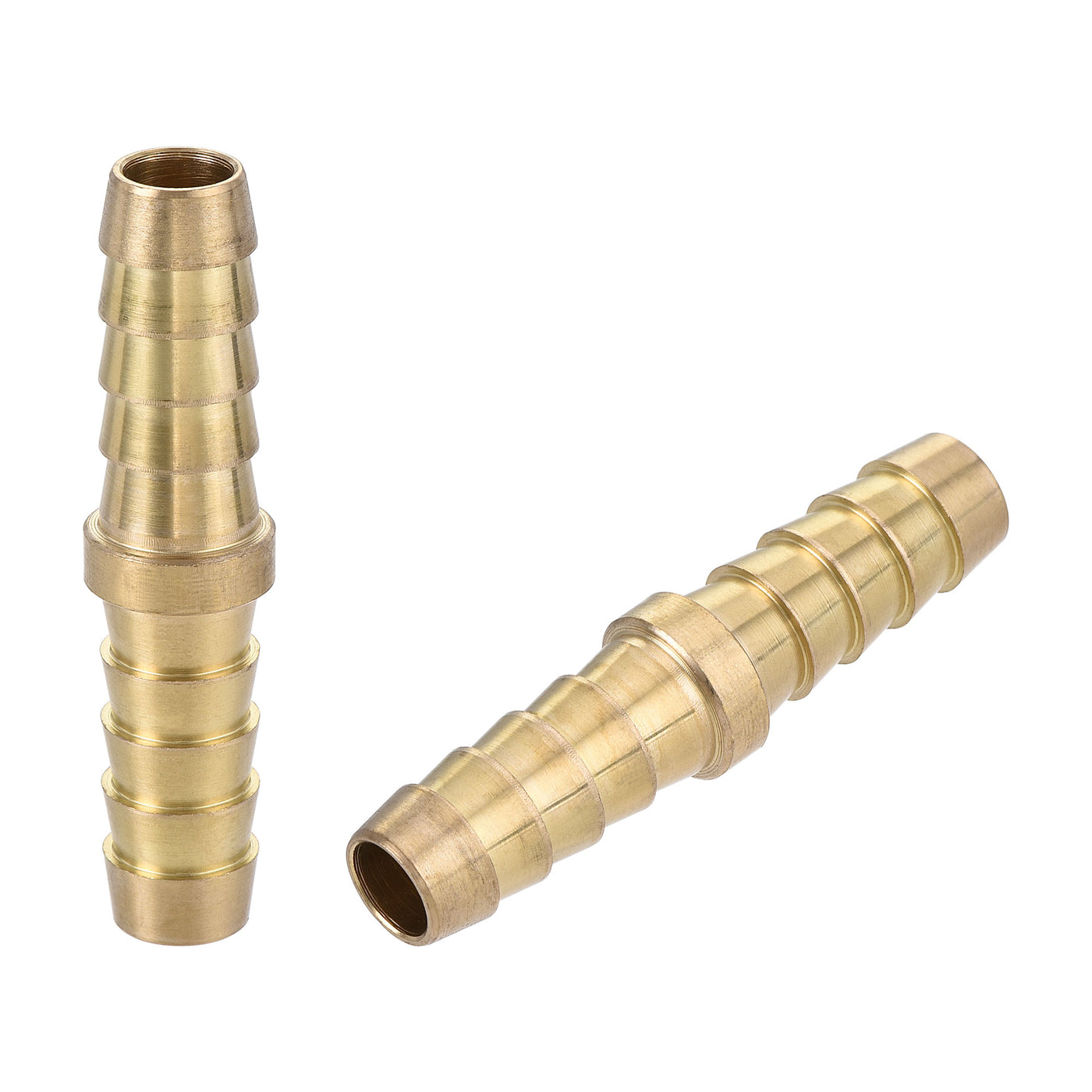 uxcell Uxcell Hose Barb Fitting, 3/8x3/8inch Brass Hollow Straight Quick Connector for Water Fuel Air Oil Gas, Pack of 2