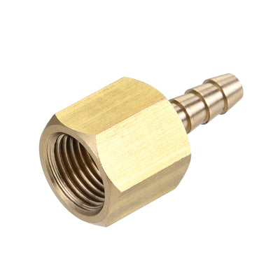 Harfington Brass Barb Hose Fitting Connector Adapter Barbed x NPT Female Pipe 2Pcs