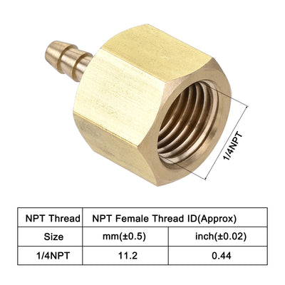 Harfington Brass Barb Hose Fitting Connector Adapter Barbed x NPT Female Pipe 2Pcs