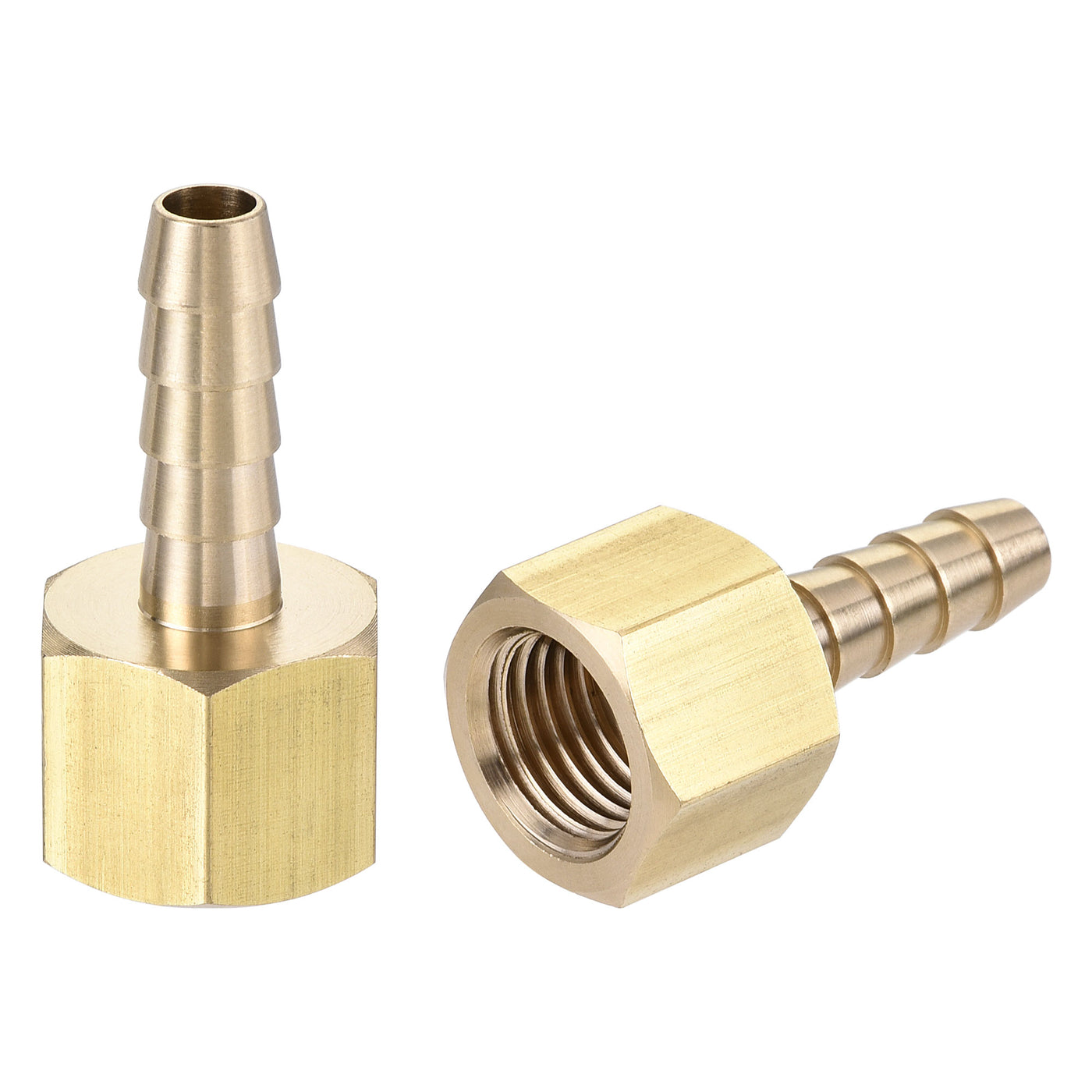 uxcell Brass Barb Hose Fitting Connector Adapter Barbed x NPT Female Pipe 2Pcs
