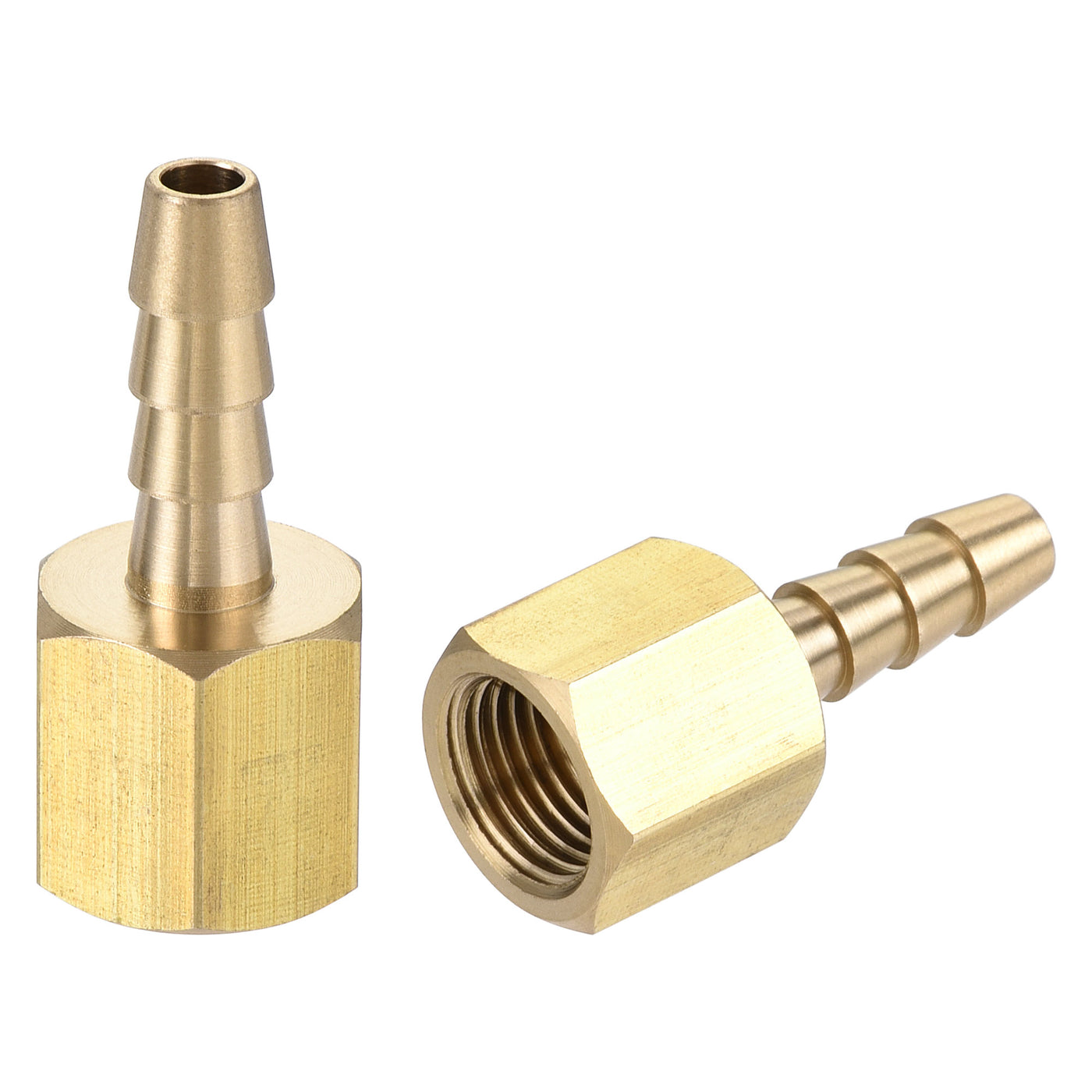 uxcell Brass Barb Hose Fitting Connector Adapter Barbed x NPT Female Pipe 2Pcs