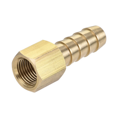 Harfington Brass Barb Hose Fitting Connector Adapter Barbed x NPT Female Pipe 2Pcs