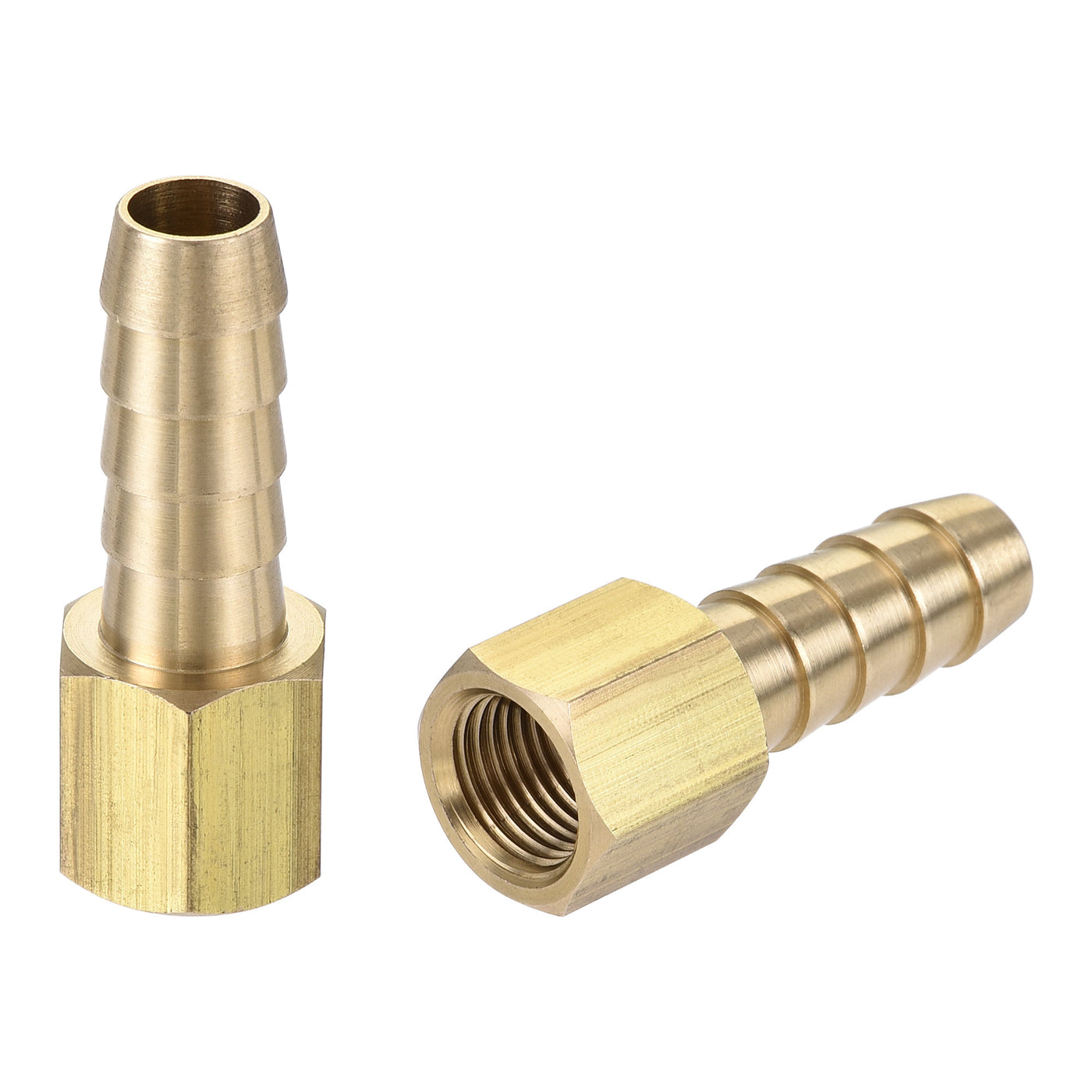 uxcell Brass Barb Hose Fitting Connector Adapter Barbed x NPT Female Pipe 2Pcs