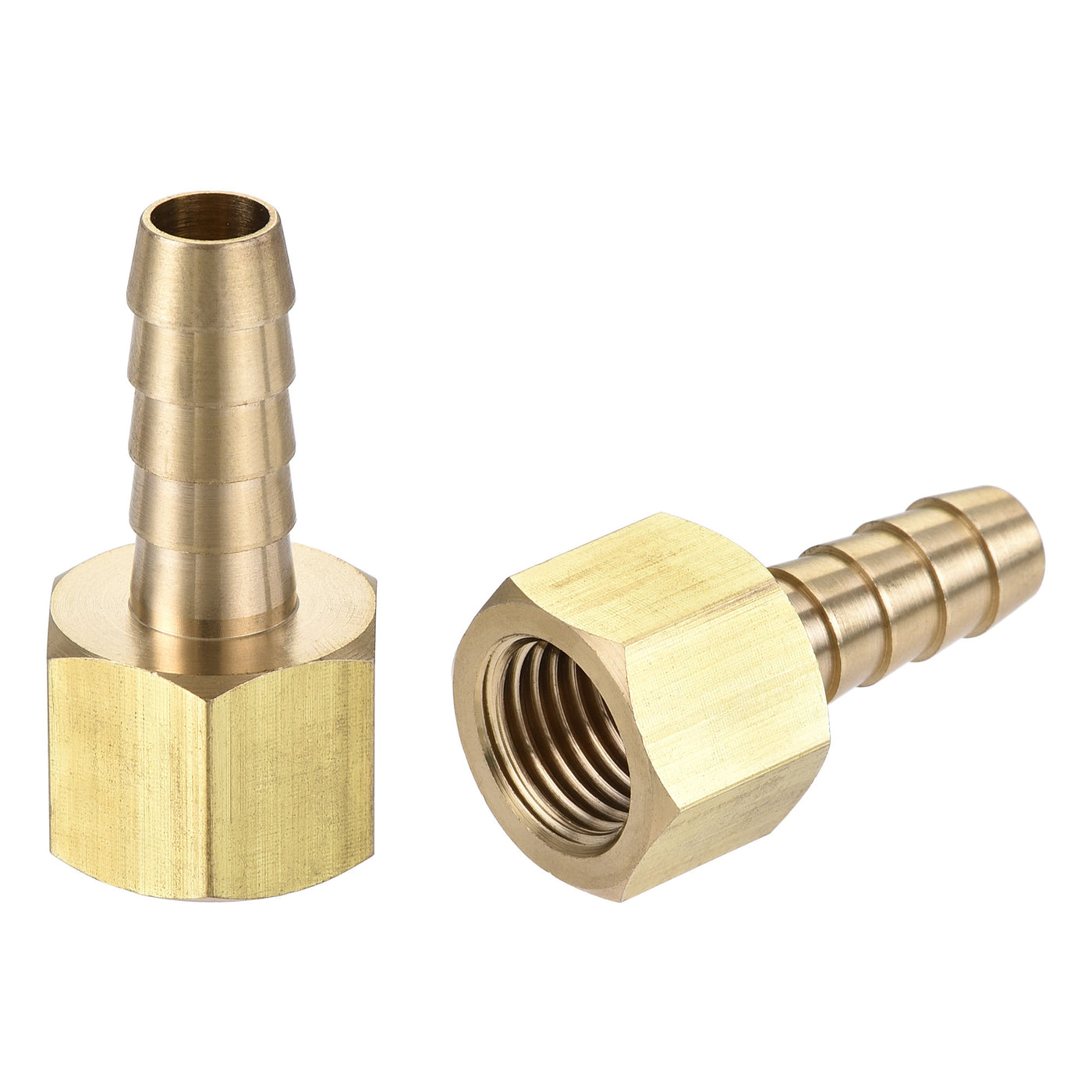 uxcell Brass Barb Hose Fitting Connector Adapter Barbed x NPT Female Pipe 2Pcs
