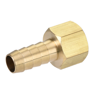 Harfington Brass Barb Hose Fitting Connector Adapter Barbed x NPT Female Pipe 2Pcs