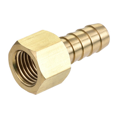 Harfington Brass Barb Hose Fitting Connector Adapter Barbed x NPT Female Pipe 2Pcs