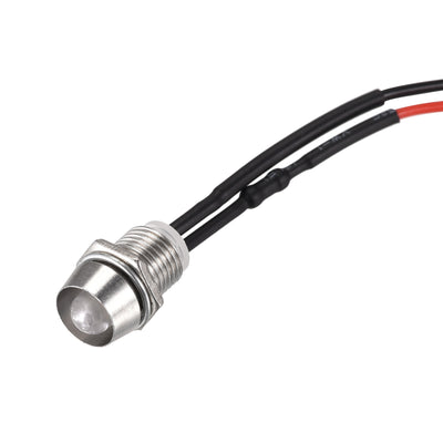 Harfington LED Indicator Light AC/DC 24V Panel Mount LED Signal Lamp Metal Shell 10Pcs