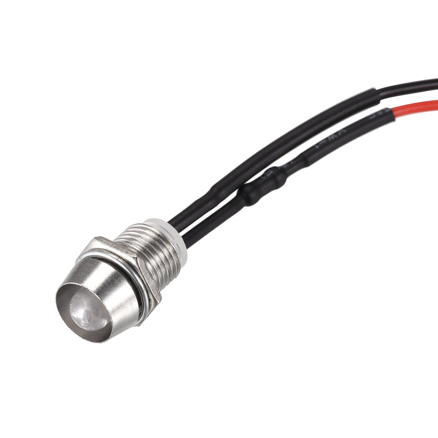 uxcell LED Indicator Light AC/DC 24V Panel Mount LED Signal Lamp Metal Shell 10Pcs