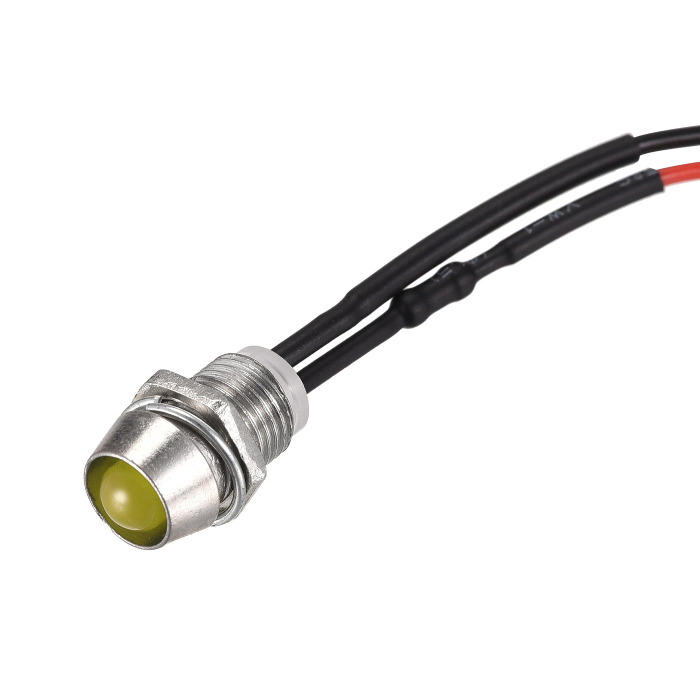 uxcell LED Indicator Light AC/DC 24V Panel Mount LED Signal Lamp Metal Shell 10Pcs