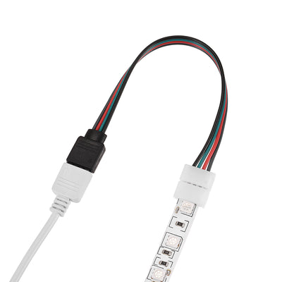 Harfington Uxcell 4 Pin 10mm RGB LED Connector Kit, Include 1M Extension Cable, 2 Port Splitter, Strip to Power Jumper, Strip to Strip Jumper, Gapless Connectors