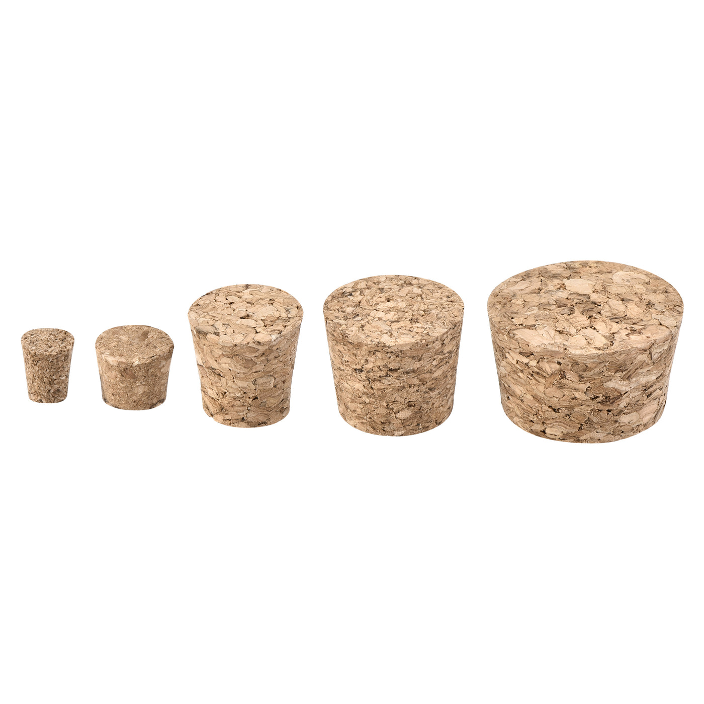 uxcell Uxcell Tapered Cork Plugs Wooden Stoppers for Test Tubes Bottles 75in15 Sets