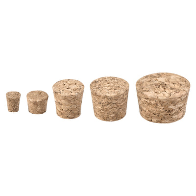uxcell Uxcell Tapered Cork Plugs Wooden Stoppers for Test Tubes Bottles 75in15 Sets