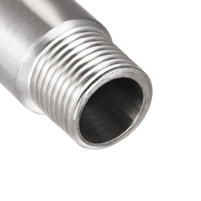 Harfington Uxcell Shower Head Extension Arm Stainless Steel G1/2 Male to G1/2 Female Thread 50mm Length Cast Pipe Fitting Coupler 2Pcs