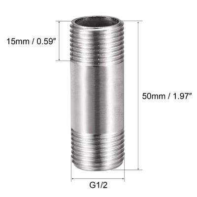 Harfington Stainless Steel Pipe Fitting Male to Male Thread