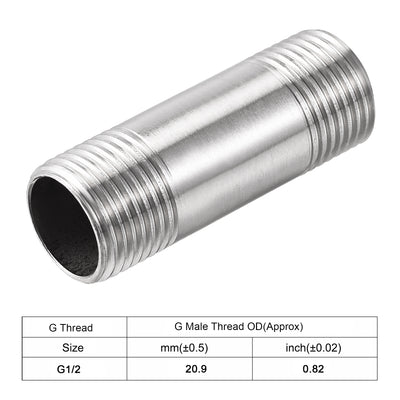 Harfington Stainless Steel Pipe Fitting Male to Male Thread