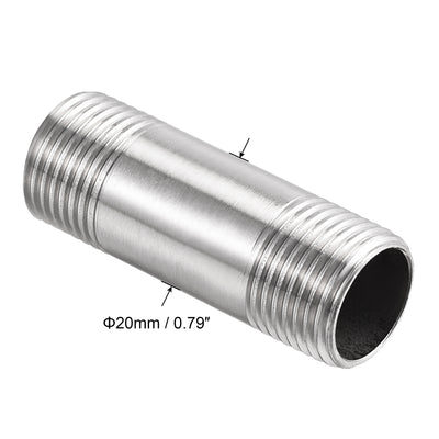 Harfington Stainless Steel Pipe Fitting Male to Male Thread
