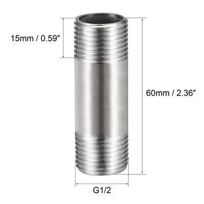 Harfington Stainless Steel Pipe Fitting Male to Male Thread