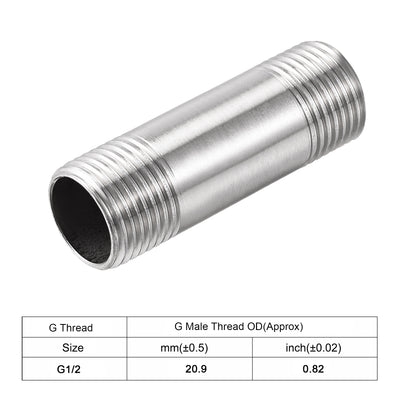 Harfington Stainless Steel Pipe Fitting Male to Male Thread