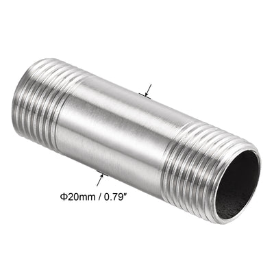 Harfington Stainless Steel Pipe Fitting Male to Male Thread