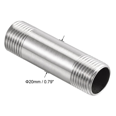 Harfington Stainless Steel Pipe Fitting Male to Male Thread