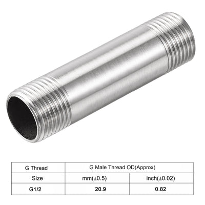 Harfington Stainless Steel Pipe Fitting Male to Male Thread