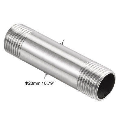 Harfington Stainless Steel Pipe Fitting Male to Male Thread