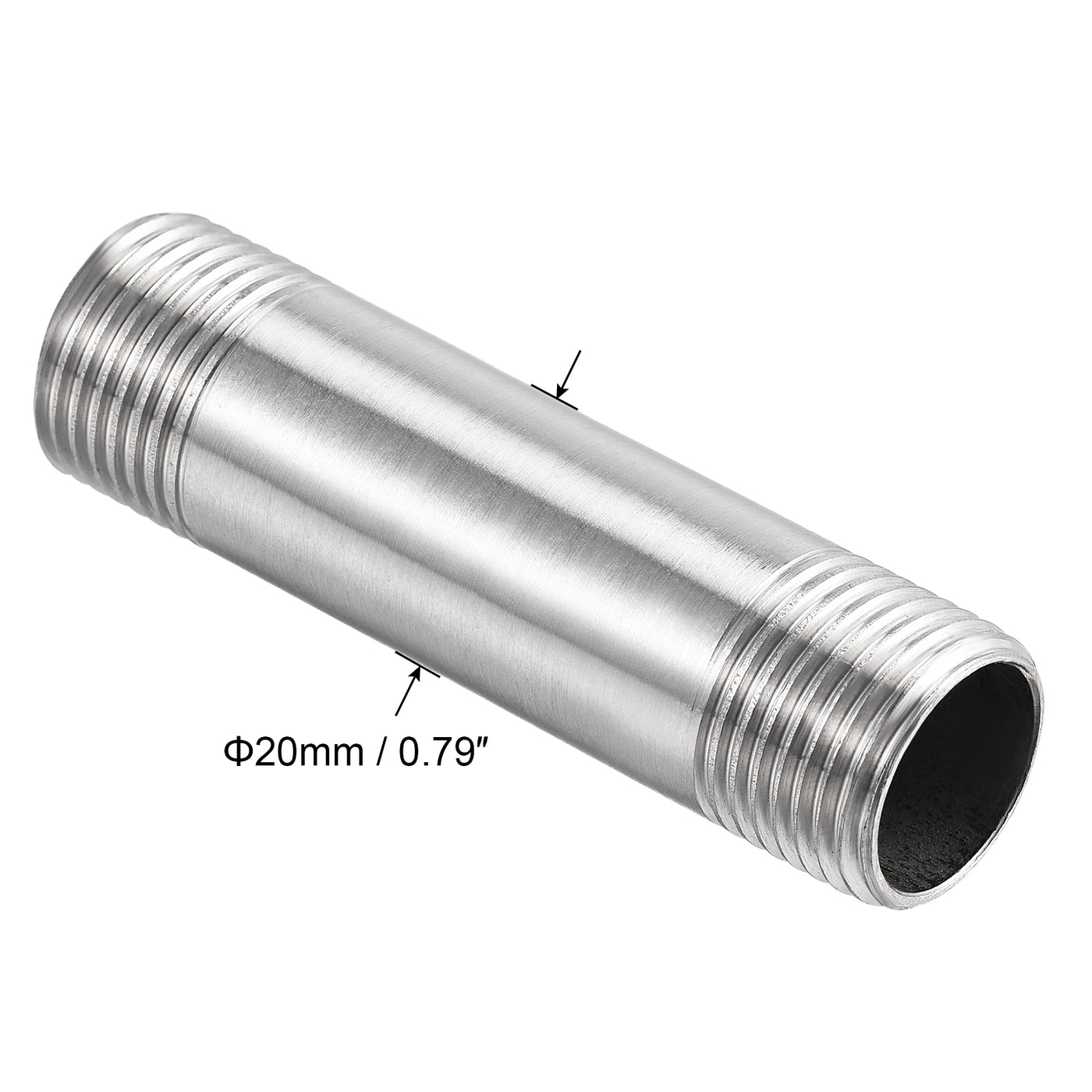 uxcell Stainless Steel Pipe Fitting Male to Male Thread