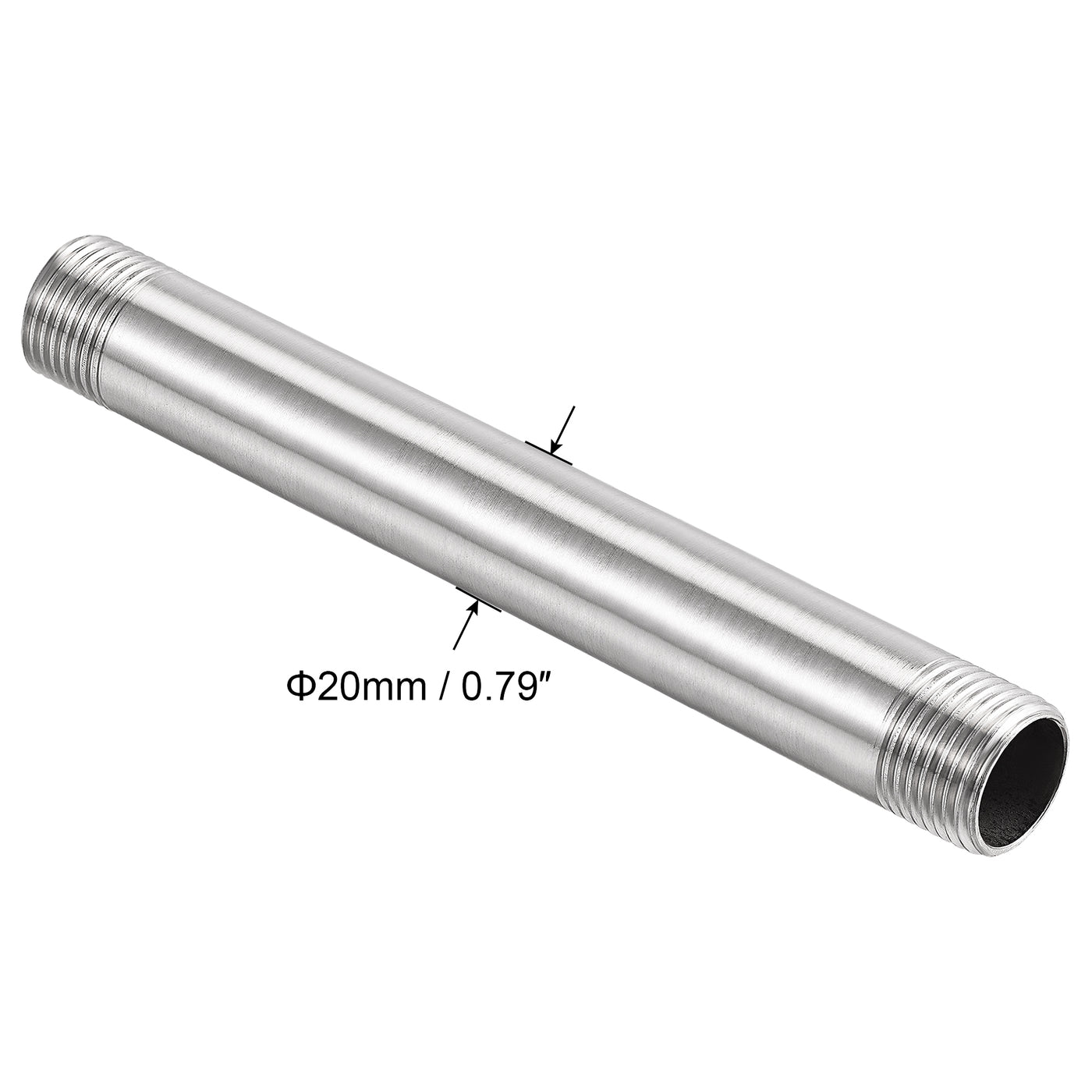 uxcell Stainless Steel Pipe Fitting Male to Male Thread