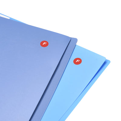 Harfington Uxcell Round Letter Stickers, 13mm Dia Letter F Self Adhesive PVC Label Waterproof 1000 Pcs, White Word/Red Background