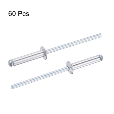 Harfington Uxcell Blind Rivets, Aluminum Pull Rivets Core Decoration Rivets for Indoor and Outdoor
