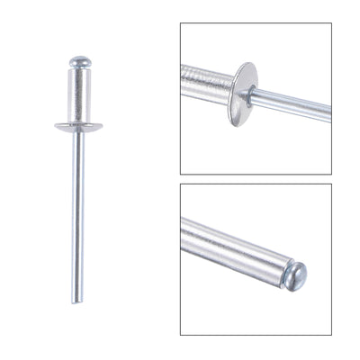 Harfington Uxcell Blind Rivets, Aluminum Pull Rivets Core Decoration Rivets for Indoor and Outdoor