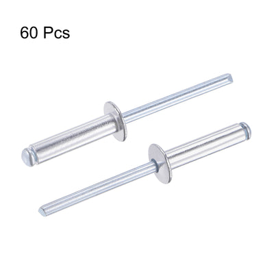 Harfington Uxcell Blind Rivets, Aluminum Pull Rivets Core Decoration Rivets for Indoor and Outdoor