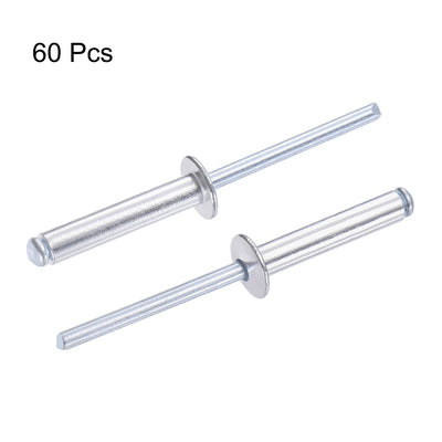 Harfington Uxcell Blind Rivets, Aluminum Pull Rivets Core Decoration Rivets for Indoor and Outdoor