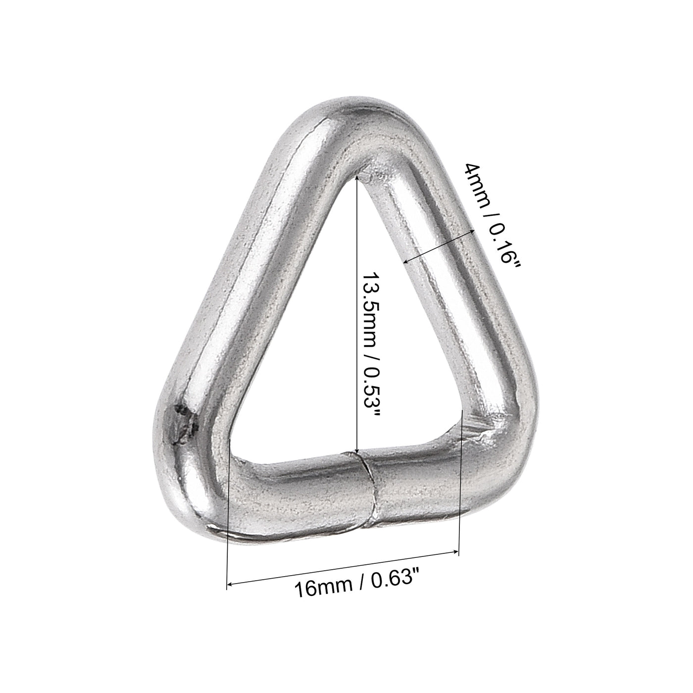 uxcell Uxcell Triangle Ring Buckle, 0.63"(16mm) Inner Width for Hardware Strap Craft DIY 20pcs
